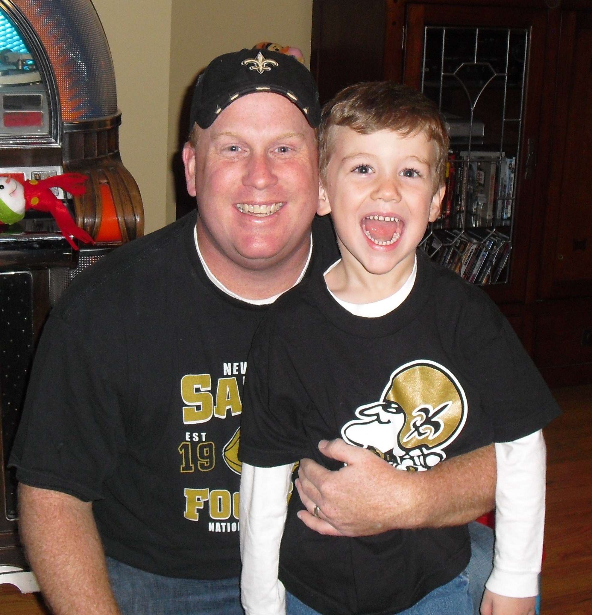 Wordless Wednesday: Wyatt’s First Saints Game