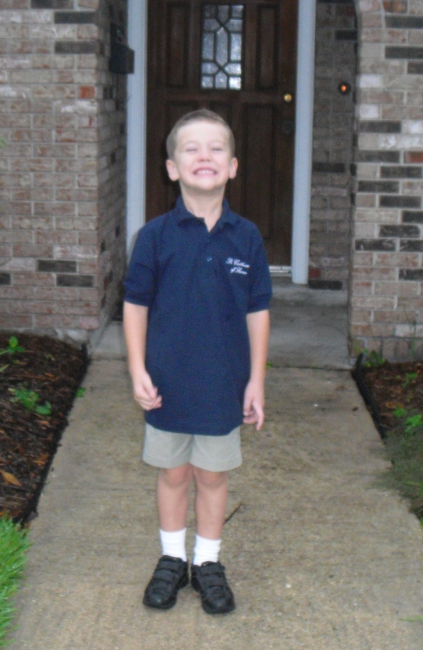 Wordless Wednesday:  Wyatt’s 1st Day of Kindergarten