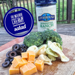Five Ingredient Creamy Ranch Tortellini Salad Recipe #SeetheLite